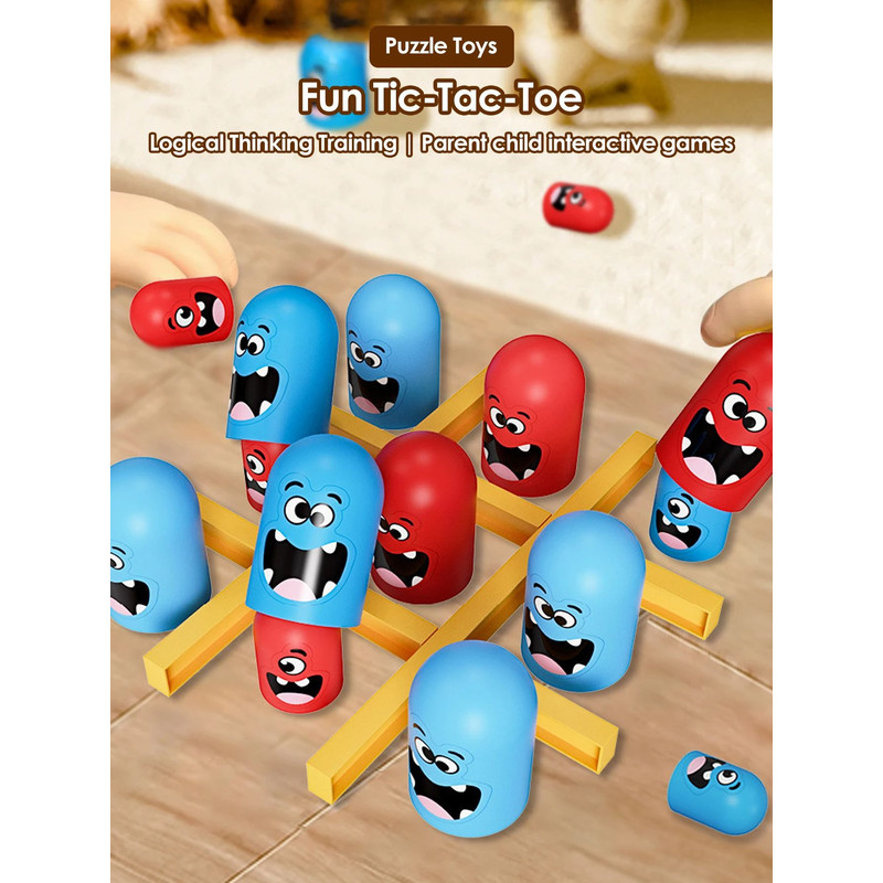 Table Board Intelligence Montessori Games Intellectual Gobble Game Three In A Row For Kids Fun Pare 0