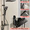 Bathroom Shower Full Set Black White Gray Rain Pressurized Digital LED Hot Cold Faucet System 6