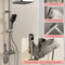Bathroom Shower Full Set Black White Gray Rain Pressurized Digital LED Hot Cold Faucet System 7