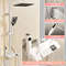 Bathroom Shower Full Set Black White Gray Rain Pressurized Digital LED Hot Cold Faucet System 8