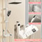 Bathroom Shower Full Set Black White Gray Rain Pressurized Digital LED Hot Cold Faucet System 8