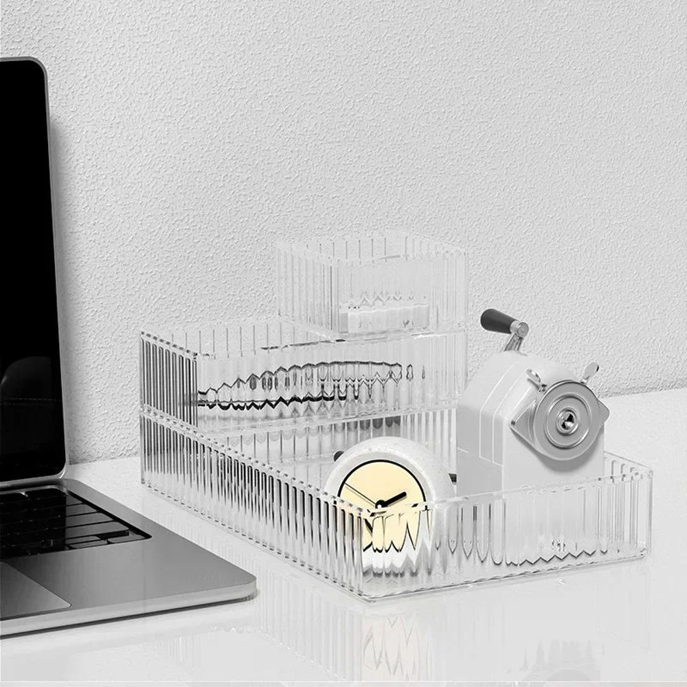 Unlimited Desk Drawer Organizers Set Clear Acrylic Plastic Bathroom Storage Bins Transparent Makeup 5