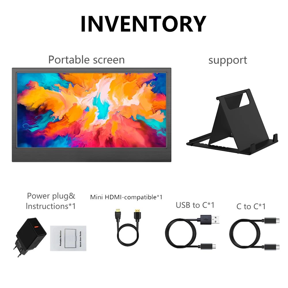 Portable Monitor Display Game Screen Type C For Laptop Mac Xbox PS5 PS4 Switch 5