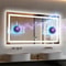 Bathroom Mirror Smart LED Vanity Mirror Wall Mounted With Bluetooth Digital Display Back Front Lit 0