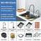 Premium Stainless Steel Waterfall Kitchen Sink Large Single Basin Above Counter With Single Slot C 5