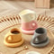 400ml Fat Handmade Chubby Mug With Oval Plate Creative Nordic Ceramic Cup Saucer Set For Coffee Te 0