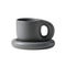 400ml Fat Handmade Chubby Mug With Oval Plate Creative Nordic Ceramic Cup Saucer Set For Coffee Te 6