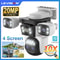 Four Screens WiFi Security Camera Outdoor Optical Zoom Auto Tracking 4 Lens Waterproof Night Vision 0