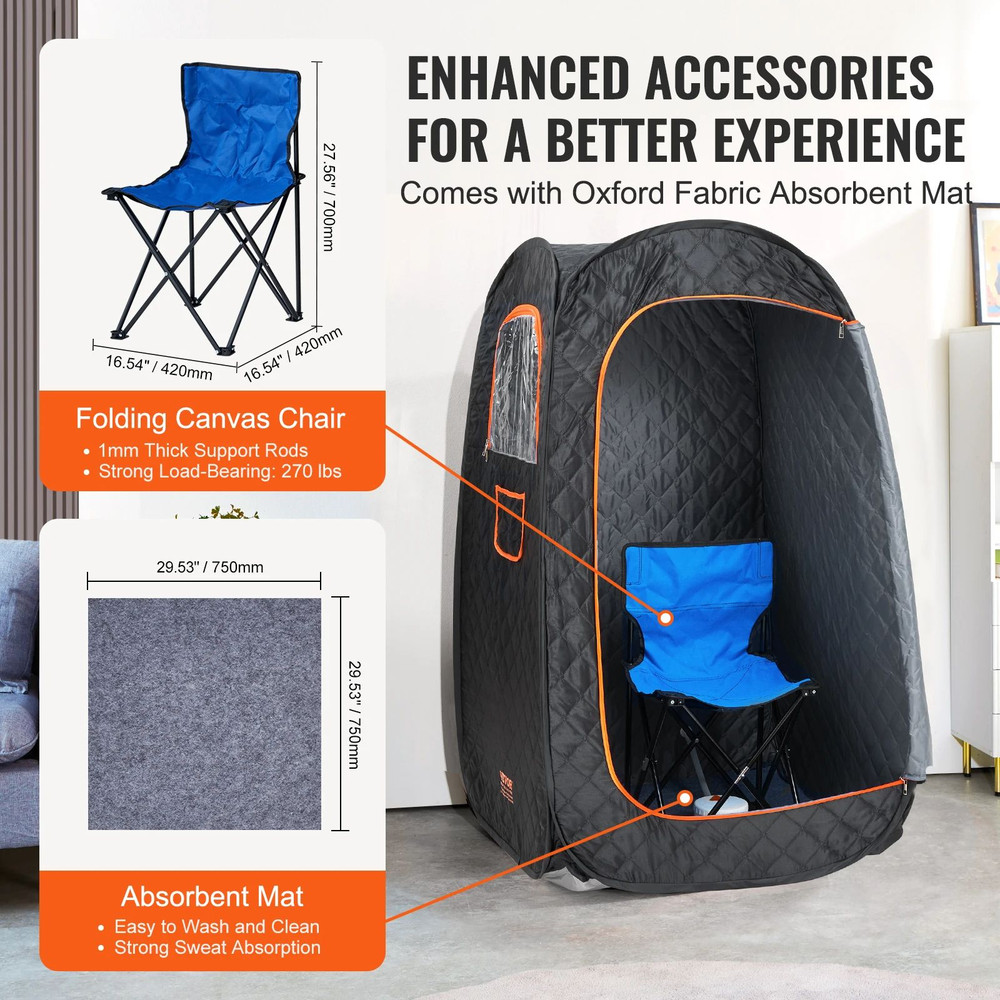 Portable Steam Sauna Tent Personal Home Detox Relaxation Therapeutic SPA With Remote Control 4
