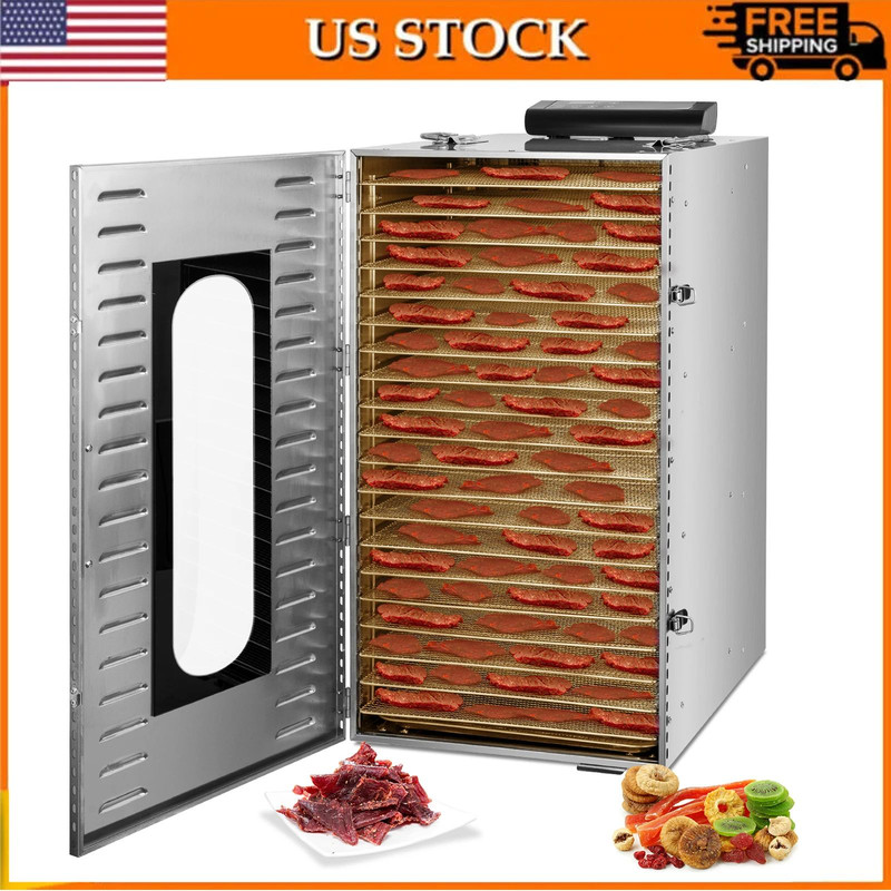 Stainless Steel Food Dehydrator Commercial Dehydrators Dryer For Fruit Meat Jerky Herbs Adjustable 0