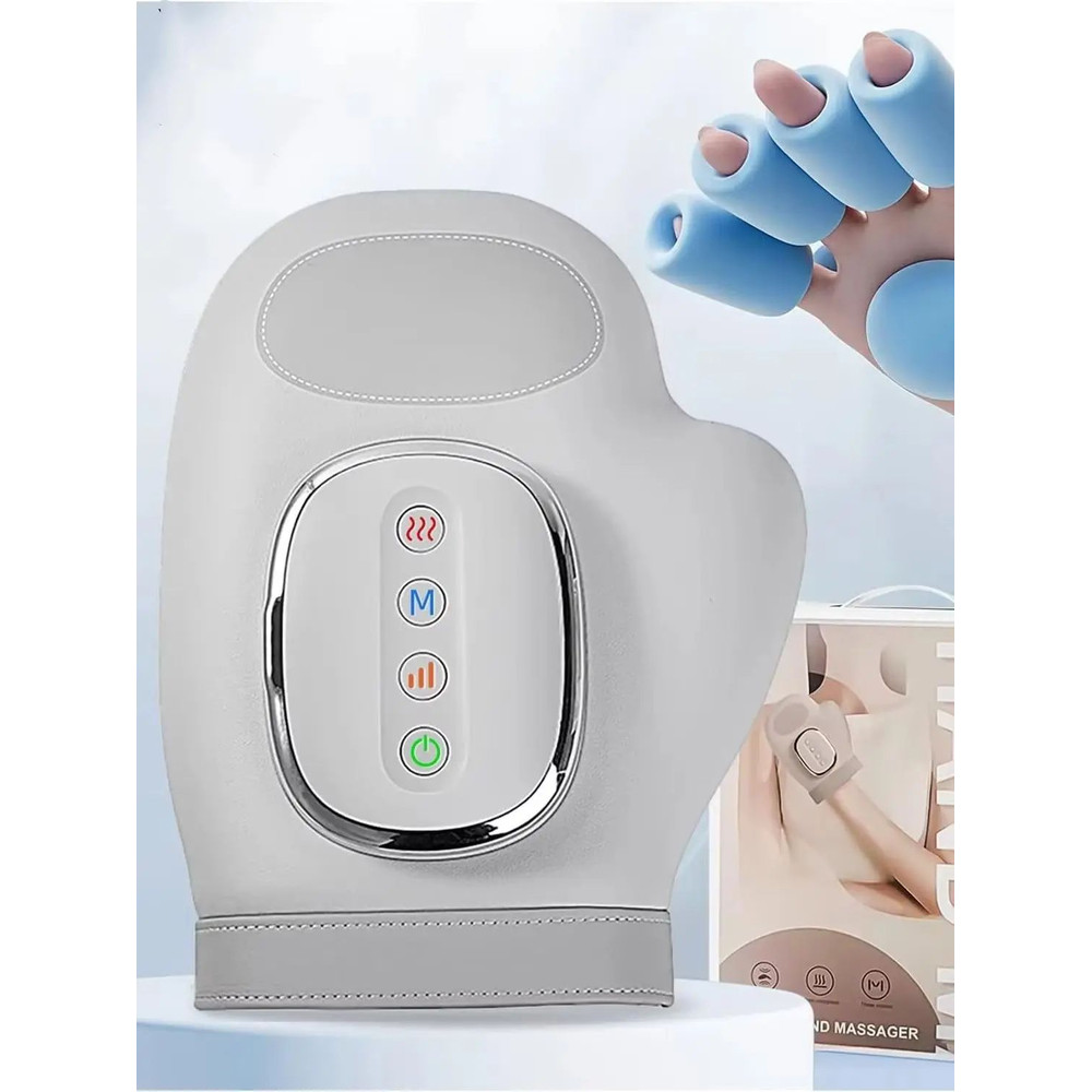 Hand Massager With Heat Compression Electric Finger Wrist Massager With Kneading Rollers Vibrating 6