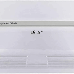 lower clear crisper pan compatible with whirlpool refrigerator, replacement vegetable drawer bin for whirlpool models