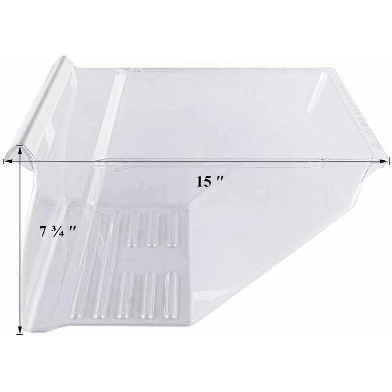 Lower Clear Crisper Pan Compatible With Whirlpool Refrigerator Replacement Vegetable Drawer Bin For 2