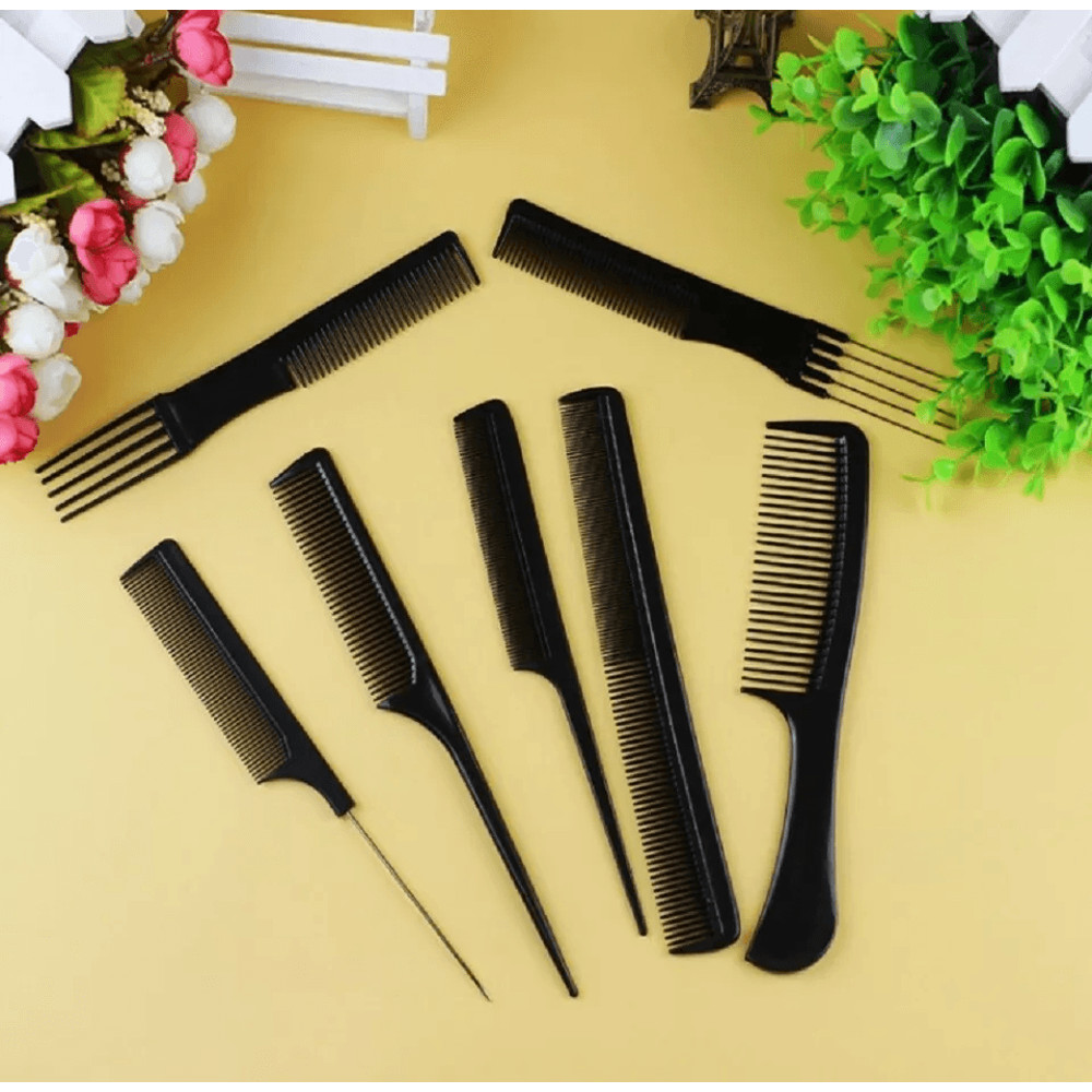 Black Salon Hair Styling Comb Kit Professional Barber Tools Hair Styling Essential 1