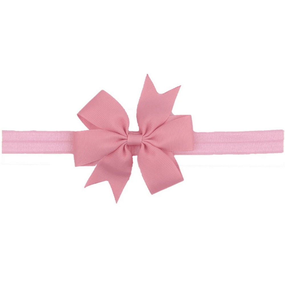Newborn Baby Girl Headbands Soft Elastic Nylon Infant Toddler Bow Hair Band Set 2