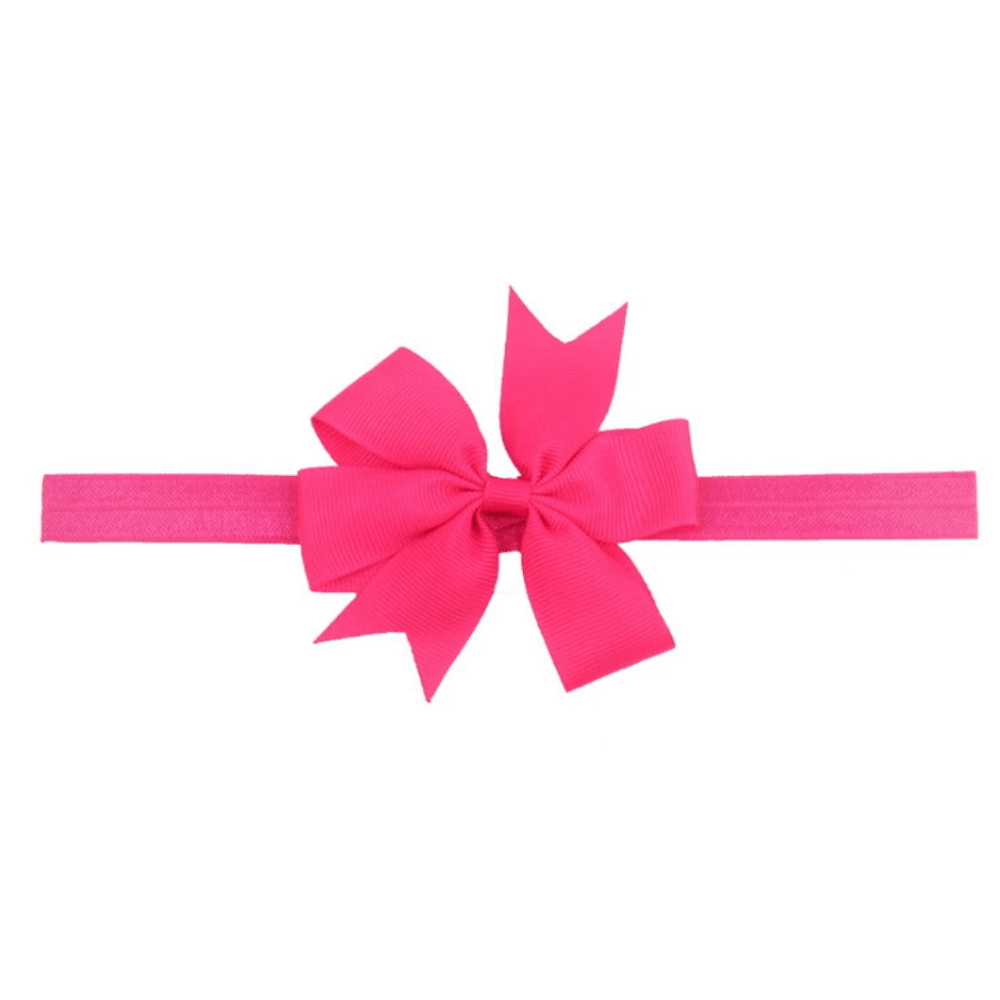 Newborn Baby Girl Headbands Soft Elastic Nylon Infant Toddler Bow Hair Band Set 5