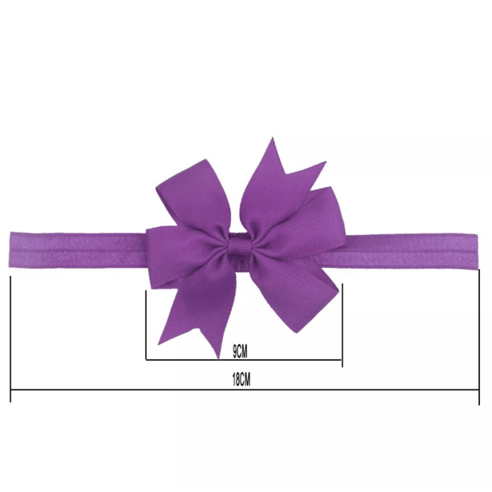 Newborn Baby Girl Headbands Soft Elastic Nylon Infant Toddler Bow Hair Band Set 9