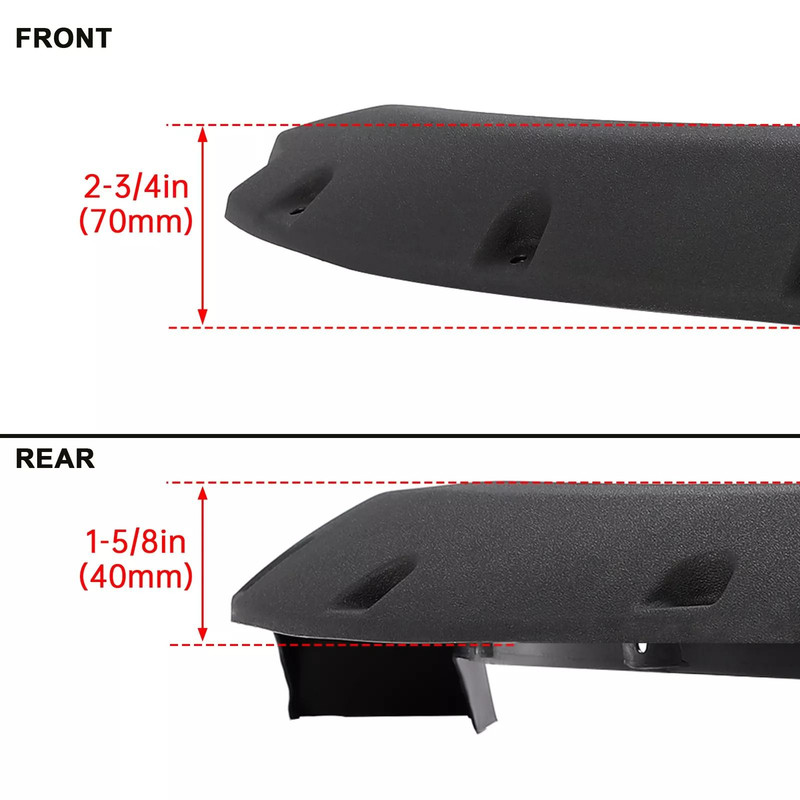 20092023 Dodge Ram 1500 Black Pocket Riveted Wheel Fender Flares BoltOn Style No Cutting Needed 7