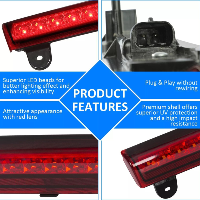 LED 3rd Third High Mount Brake Light For 20002006 Chevy Tahoe Suburban Bright LED Cargo Light 8
