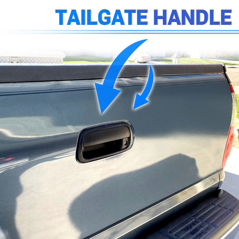 For Toyota Tundra Pickup 20002006 Black Tailgate Handle With Liftgate Latch Keyhole Direct OEM Re 12