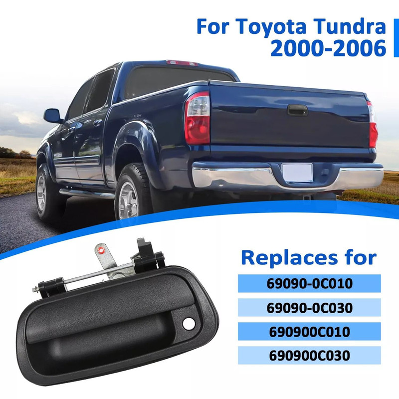 For Toyota Tundra Pickup 20002006 Black Tailgate Handle With Liftgate Latch Keyhole Direct OEM Re 0