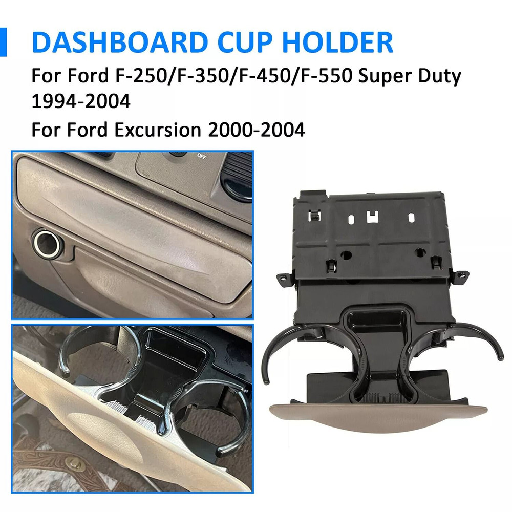 19992004 Ford Super Duty F250 F350 F450 F550 Dash Cup Holder Parchment Tan OEM Replacement 4