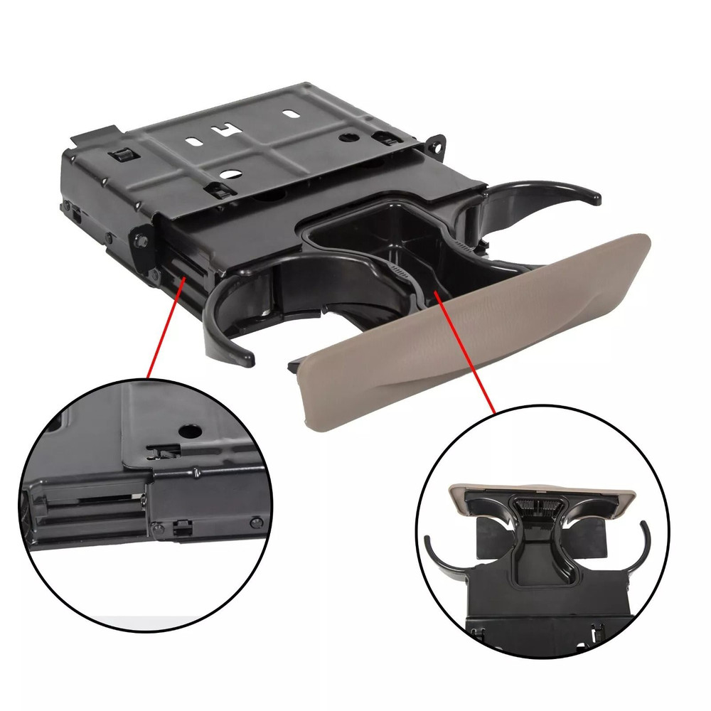 19992004 Ford Super Duty F250 F350 F450 F550 Dash Cup Holder Parchment Tan OEM Replacement 7