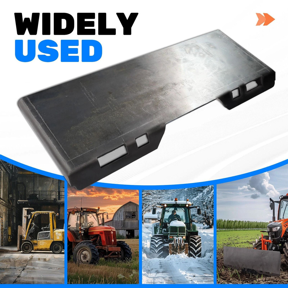 12 Thick Skid Steer Mount Plate Adapter Quick Tach Attachment For Loaders HeavyDuty Metal Constru 10