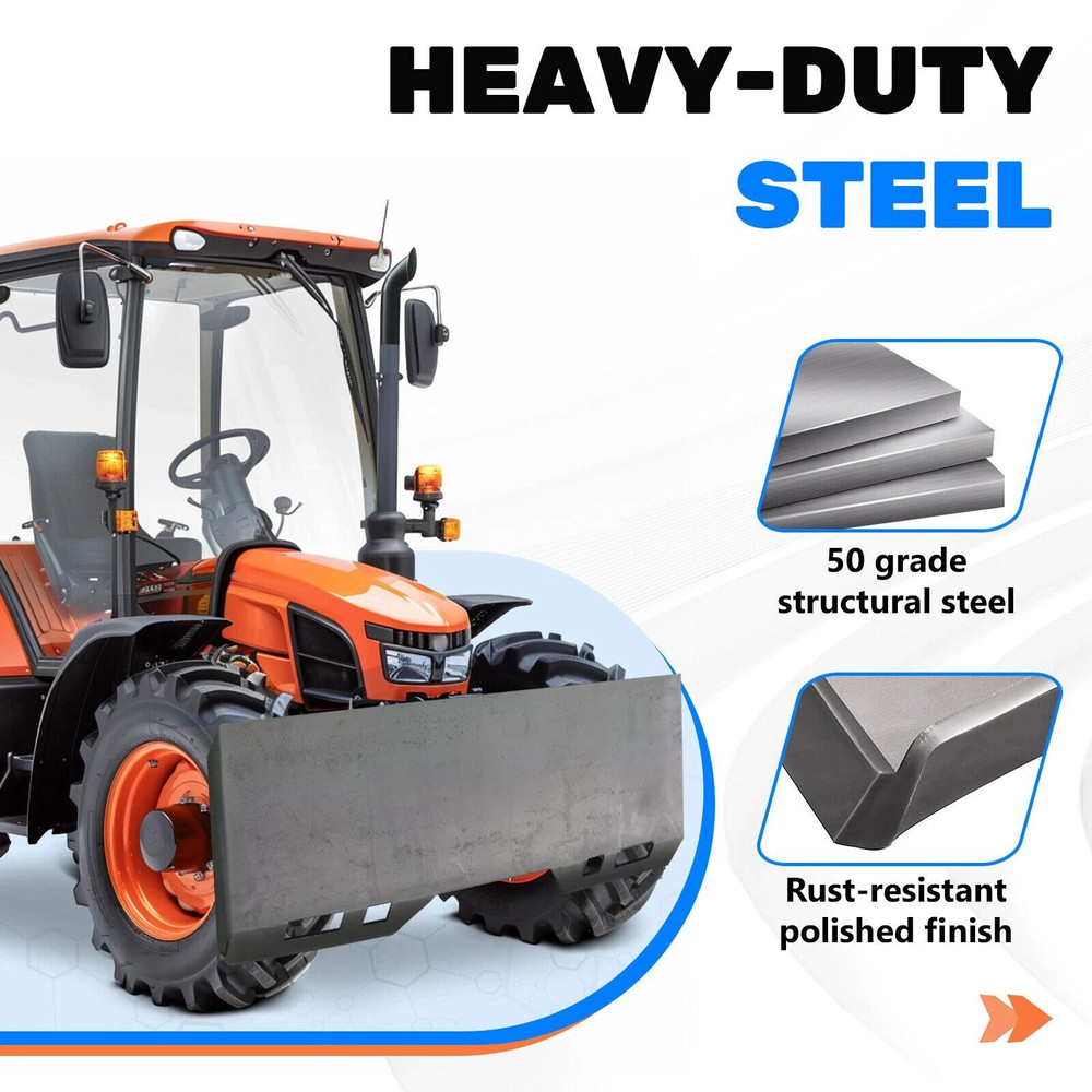 12 Thick Skid Steer Mount Plate Adapter Quick Tach Attachment For Loaders HeavyDuty Metal Constru 6