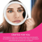 Magnifying Make Up Mirror Round Large View With Suction Cup Mount Portable Acrylic Frame For Travel 3