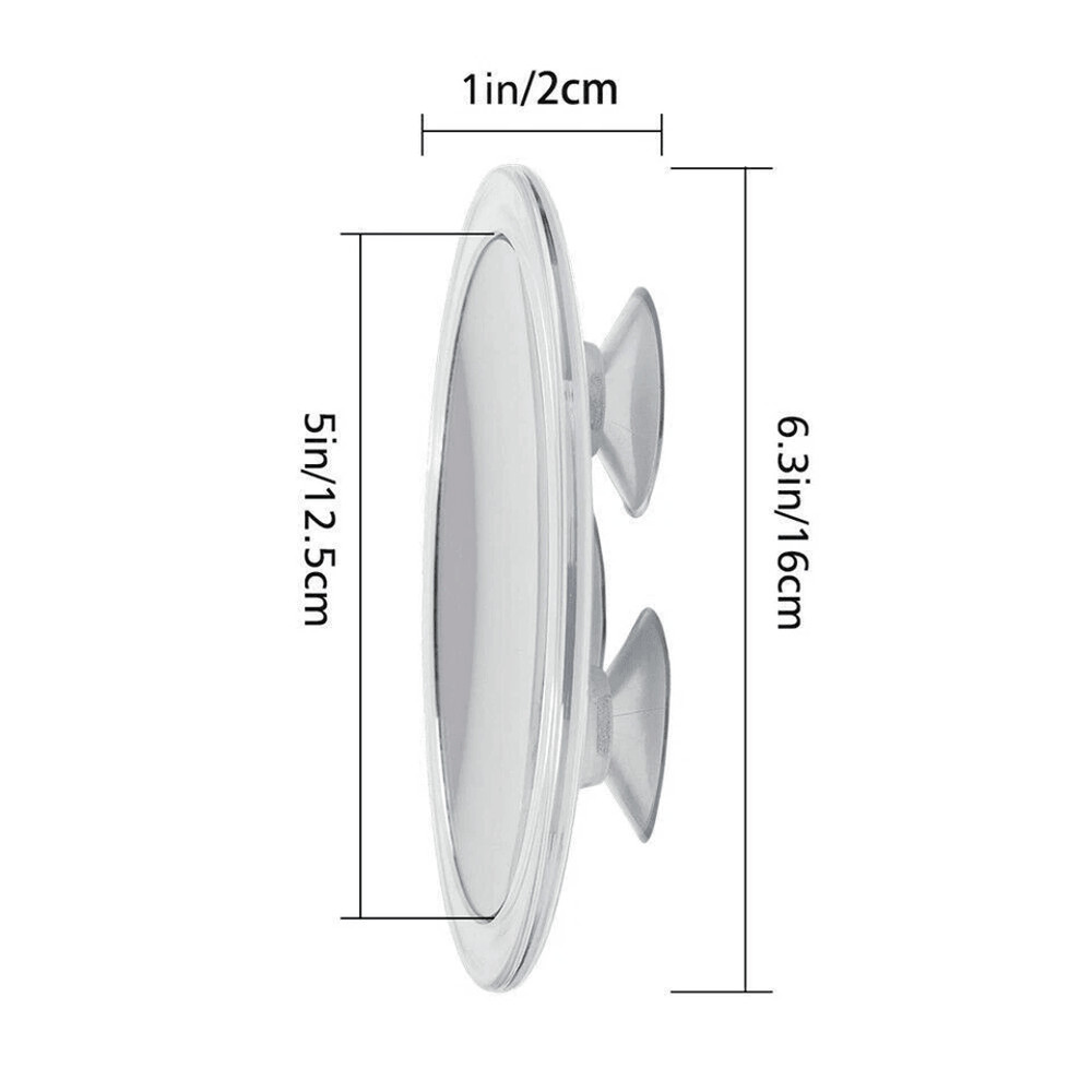 Magnifying Make Up Mirror Round Large View With Suction Cup Mount Portable Acrylic Frame For Travel 4