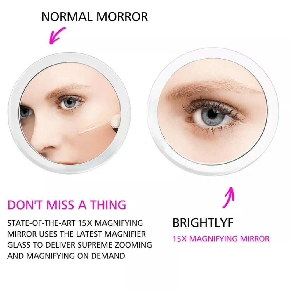 Magnifying Make Up Mirror Round Large View With Suction Cup Mount Portable Acrylic Frame For Travel 1