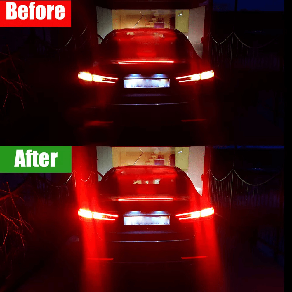 LED Red Strobe Brake Tail Parking Lights Flashing Stop Bulbs Brighter Plug Play With Heat Dissipati 5