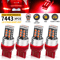 LED Red Strobe Brake Tail Parking Lights Flashing Stop Bulbs Brighter Plug Play With Heat Dissipati 0