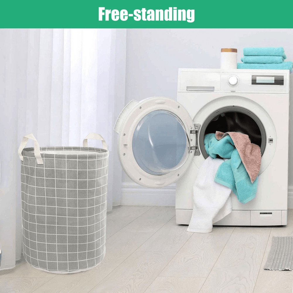 Foldable Laundry Hamper With Waterproof Coating Large Dirty Clothes Basket Wash Bag Organizer For 2