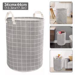 foldable laundry hamper with waterproof coating, large dirty clothes basket & wash bag organizer for bedroom & dorm