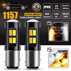 led white/amber drl switchback turn signal & parking light indicator bulbs, dual color high visibility