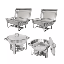 stainless steel chafing dish set, buffet catering food warmers, heavy duty chafer trays for wedding, party, banquet