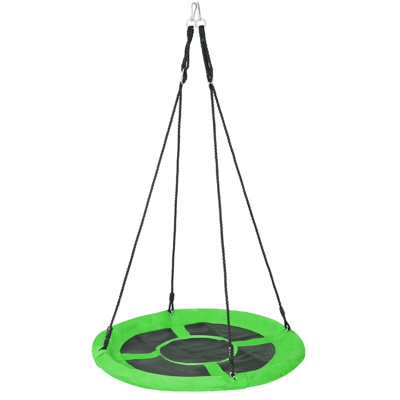 HeavyDuty Adjustable Round Saucer Tree Swing Set With Web Net Outdoor Playground Swing For Kids Bac 11
