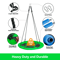 HeavyDuty Adjustable Round Saucer Tree Swing Set With Web Net Outdoor Playground Swing For Kids Bac 6