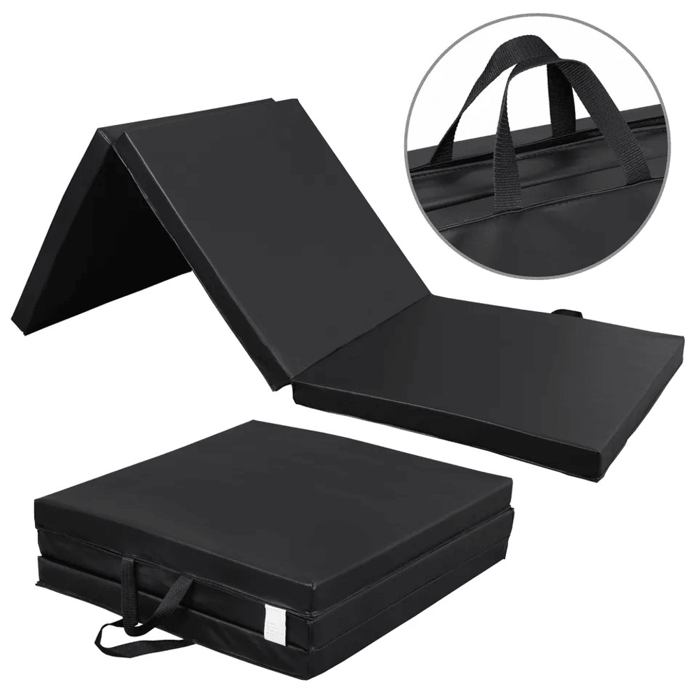 NonSlip PU Leather Folding Gym Mat Portable Exercise Mat For Gymnastics Yoga Pilates Stretching Tum 8