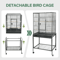 Large Bird Cage For Macaw Cockatoo Parrot Finch Secure Locking Door Spacious Metal Aviary Durable 5
