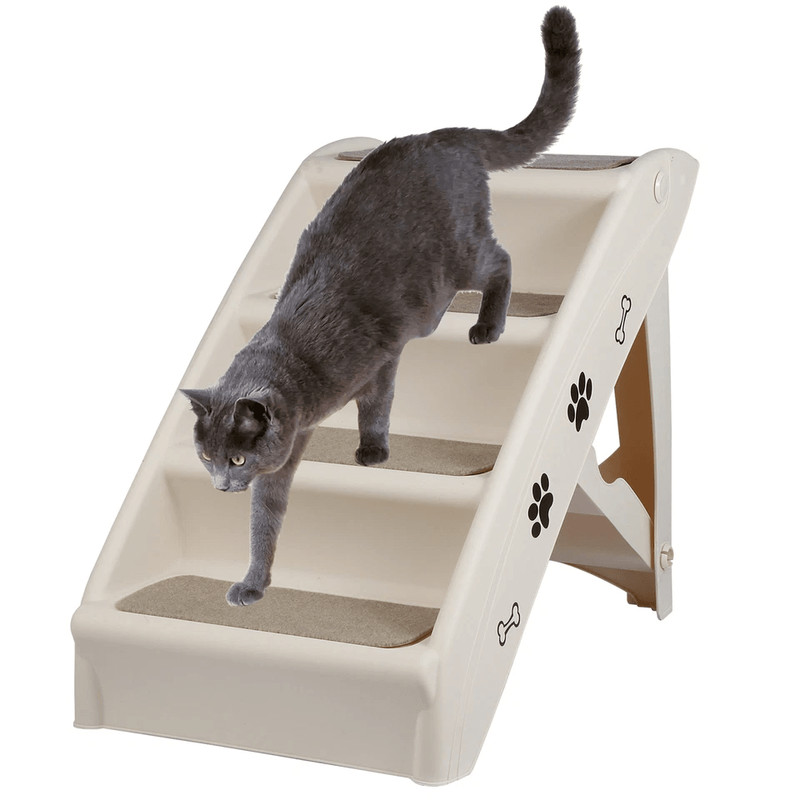 Light Weight Foldable Dog Stairs NonSlip Pet Ladder With Rubber Feet For Dogs Portable Folding Pet 9
