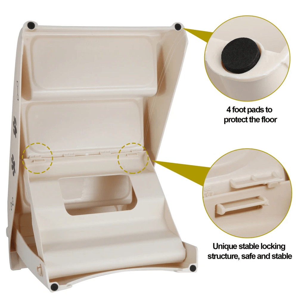 Light Weight Foldable Dog Stairs NonSlip Pet Ladder With Rubber Feet For Dogs Portable Folding Pet 8