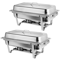 Quart Stainless Steel Chafing Dishes Buffet Trays Chafer With Warmer Heavy Duty Catering Food Warme 2