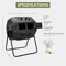 Compost Tumbler Dual Rotating Outdoor Garden Compost Bin For Fast Efficient Composting 1