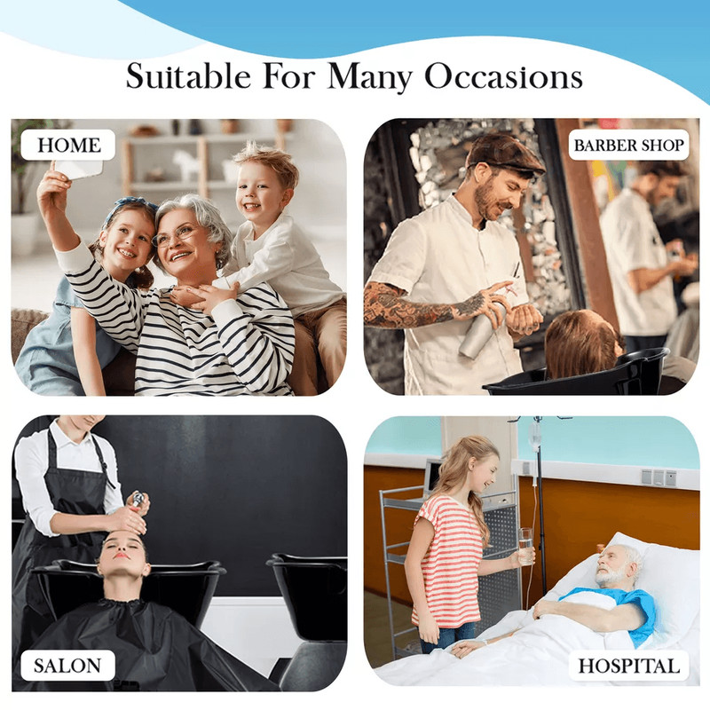 Professional Portable Salon Shampoo Basin Height Adjustable Black Hair Washing Treatment Bowl For B 2