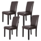 Formal Dining Room Chairs Set Parson Style With Leather Accent And Solid Wood Legs Modern Upholster 0