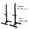 Heavy Duty Pair Adjustable Squat Rack Stands Steel Barbell Bench Height Adjustable For Home Gym 1
