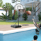 Adjustable Outdoor Basketball Hoop System For Pool Water Sports Portable Game Play Set For Backyard